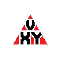 création de logo de lettre triangle vxy avec forme de triangle. monogramme de conception de logo triangle vxy. modèle de logo vectoriel triangle vxy avec couleur rouge. logo triangulaire vxy logo simple, élégant et luxueux.