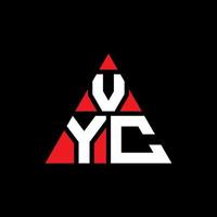 création de logo de lettre triangle vyc avec forme de triangle. monogramme de conception de logo triangle vyc. modèle de logo vectoriel triangle vyc avec couleur rouge. logo triangulaire vyc logo simple, élégant et luxueux.