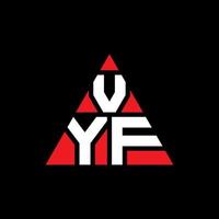 création de logo de lettre triangle vyf avec forme de triangle. monogramme de conception de logo triangle vyf. modèle de logo vectoriel triangle vyf avec couleur rouge. logo triangulaire vyf logo simple, élégant et luxueux.