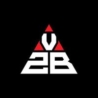 création de logo de lettre triangle vzb avec forme de triangle. monogramme de conception de logo triangle vzb. modèle de logo vectoriel triangle vzb avec couleur rouge. logo triangulaire vzb logo simple, élégant et luxueux.