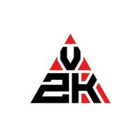 création de logo de lettre triangle vzk avec forme de triangle. monogramme de conception de logo triangle vzk. modèle de logo vectoriel triangle vzk avec couleur rouge. logo triangulaire vzk logo simple, élégant et luxueux.