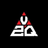 création de logo de lettre triangle vzq avec forme de triangle. monogramme de conception de logo triangle vzq. modèle de logo vectoriel triangle vzq avec couleur rouge. logo triangulaire vzq logo simple, élégant et luxueux.