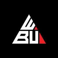 création de logo de lettre triangle wbu avec forme de triangle. monogramme de conception de logo triangle wbu. modèle de logo vectoriel triangle wbu avec couleur rouge. logo triangulaire wbu logo simple, élégant et luxueux. wbu