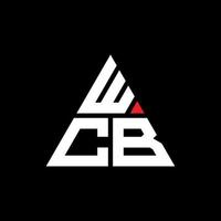 création de logo de lettre triangle wcb avec forme de triangle. monogramme de conception de logo triangle wcb. modèle de logo vectoriel triangle wcb avec couleur rouge. logo triangulaire wcb logo simple, élégant et luxueux. toilettes