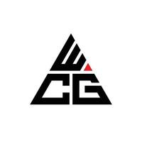 création de logo de lettre triangle wcg avec forme de triangle. monogramme de conception de logo triangle wcg. modèle de logo vectoriel triangle wcg avec couleur rouge. logo triangulaire wcg logo simple, élégant et luxueux. wcg