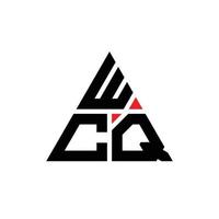 création de logo de lettre triangle wcq avec forme de triangle. monogramme de conception de logo triangle wcq. modèle de logo vectoriel triangle wcq avec couleur rouge. logo triangulaire wcq logo simple, élégant et luxueux. wcq