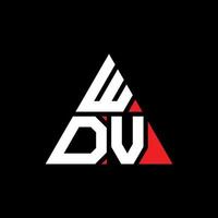 création de logo de lettre triangle wdv avec forme de triangle. monogramme de conception de logo triangle wdv. modèle de logo vectoriel triangle wdv avec couleur rouge. logo triangulaire wdv logo simple, élégant et luxueux. vdv