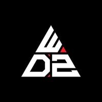 création de logo de lettre triangle wdz avec forme de triangle. monogramme de conception de logo triangle wdz. modèle de logo vectoriel triangle wdz avec couleur rouge. logo triangulaire wdz logo simple, élégant et luxueux. wdz