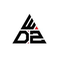 création de logo de lettre triangle wdz avec forme de triangle. monogramme de conception de logo triangle wdz. modèle de logo vectoriel triangle wdz avec couleur rouge. logo triangulaire wdz logo simple, élégant et luxueux. wdz