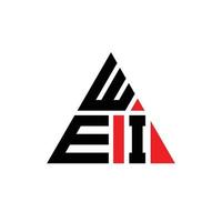 création de logo de lettre triangle wei avec forme de triangle. monogramme de conception de logo triangle wei. modèle de logo vectoriel triangle wei avec couleur rouge. logo triangulaire wei logo simple, élégant et luxueux. wei