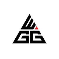création de logo de lettre triangle wgg avec forme de triangle. monogramme de conception de logo triangle wgg. modèle de logo vectoriel triangle wgg avec couleur rouge. logo triangulaire wgg logo simple, élégant et luxueux. wgg