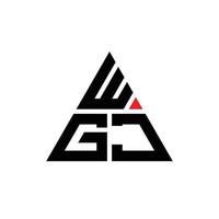 création de logo de lettre triangle wgj avec forme de triangle. monogramme de conception de logo triangle wgj. modèle de logo vectoriel triangle wgj avec couleur rouge. logo triangulaire wgj logo simple, élégant et luxueux. wgj