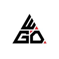 création de logo de lettre triangle wgo avec forme de triangle. monogramme de conception de logo triangle wgo. modèle de logo vectoriel triangle wgo avec couleur rouge. logo triangulaire wgo logo simple, élégant et luxueux. wgo