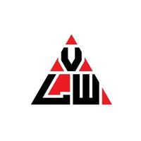 création de logo de lettre triangle vlw avec forme de triangle. monogramme de conception de logo triangle vlw. modèle de logo vectoriel triangle vlw avec couleur rouge. logo triangulaire vlw logo simple, élégant et luxueux.