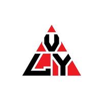 création de logo de lettre triangle vly avec forme de triangle. monogramme de conception de logo vly triangle. modèle de logo vectoriel triangle vly avec couleur rouge. vly logo triangulaire logo simple, élégant et luxueux.