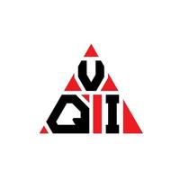 création de logo de lettre triangle vqi avec forme de triangle. monogramme de conception de logo triangle vqi. modèle de logo vectoriel triangle vqi avec couleur rouge. logo triangulaire vqi logo simple, élégant et luxueux.