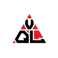 création de logo de lettre triangle vql avec forme de triangle. monogramme de conception de logo triangle vql. modèle de logo vectoriel triangle vql avec couleur rouge. logo triangulaire vql logo simple, élégant et luxueux.