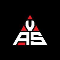 création de logo de lettre vas triangle avec forme de triangle. monogramme de conception de logo vas triangle. modèle de logo vectoriel triangle vas avec couleur rouge. vas logo triangulaire logo simple, élégant et luxueux.