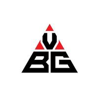 création de logo de lettre triangle vbg avec forme de triangle. monogramme de conception de logo triangle vbg. modèle de logo vectoriel triangle vbg avec couleur rouge. logo triangulaire vbg logo simple, élégant et luxueux.