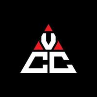 création de logo de lettre triangle vcc avec forme de triangle. monogramme de conception de logo triangle vcc. modèle de logo vectoriel triangle vcc avec couleur rouge. logo triangulaire vcc logo simple, élégant et luxueux.