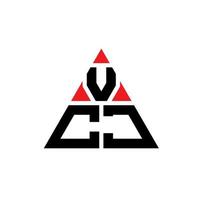 création de logo de lettre triangle vcj avec forme de triangle. monogramme de conception de logo triangle vcj. modèle de logo vectoriel triangle vcj avec couleur rouge. logo triangulaire vcj logo simple, élégant et luxueux.