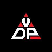 création de logo de lettre triangle vdp avec forme de triangle. monogramme de conception de logo triangle vdp. modèle de logo vectoriel triangle vdp avec couleur rouge. logo triangulaire vdp logo simple, élégant et luxueux.