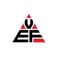 création de logo de lettre triangle vf avec forme de triangle. monogramme de conception de logo triangle vef. modèle de logo vectoriel triangle vef avec couleur rouge. logo triangulaire vef logo simple, élégant et luxueux.