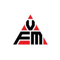 création de logo de lettre triangle vfm avec forme de triangle. monogramme de conception de logo triangle vfm. modèle de logo vectoriel triangle vfm avec couleur rouge. logo triangulaire vfm logo simple, élégant et luxueux.