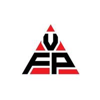 création de logo de lettre triangle vfp avec forme de triangle. monogramme de conception de logo triangle vfp. modèle de logo vectoriel triangle vfp avec couleur rouge. logo triangulaire vfp logo simple, élégant et luxueux.