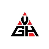 création de logo de lettre triangle vgh avec forme de triangle. monogramme de conception de logo triangle vgh. modèle de logo vectoriel triangle vgh avec couleur rouge. logo triangulaire vgh logo simple, élégant et luxueux.