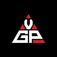 création de logo de lettre triangle vgp avec forme de triangle. monogramme de conception de logo triangle vgp. modèle de logo vectoriel triangle vgp avec couleur rouge. logo triangulaire vgp logo simple, élégant et luxueux.