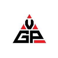 création de logo de lettre triangle vgp avec forme de triangle. monogramme de conception de logo triangle vgp. modèle de logo vectoriel triangle vgp avec couleur rouge. logo triangulaire vgp logo simple, élégant et luxueux.