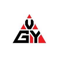 création de logo de lettre triangle vgy avec forme de triangle. monogramme de conception de logo triangle vgy. modèle de logo vectoriel triangle vgy avec couleur rouge. logo triangulaire vgy logo simple, élégant et luxueux.