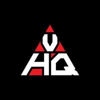 création de logo de lettre triangle vhq avec forme de triangle. monogramme de conception de logo triangle vhq. modèle de logo vectoriel triangle vhq avec couleur rouge. logo triangulaire vhq logo simple, élégant et luxueux.