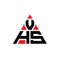 création de logo de lettre triangle vhs avec forme de triangle. monogramme de conception de logo triangle vhs. modèle de logo vectoriel triangle vhs avec couleur rouge. logo triangulaire vhs logo simple, élégant et luxueux.