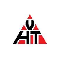 création de logo de lettre triangle vht avec forme de triangle. monogramme de conception de logo triangle vht. modèle de logo vectoriel triangle vht avec couleur rouge. logo triangulaire vht logo simple, élégant et luxueux.