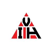 création de logo de lettre triangle vih avec forme de triangle. monogramme de conception de logo triangle vih. modèle de logo vectoriel triangle vih avec couleur rouge. vih logo triangulaire logo simple, élégant et luxueux.