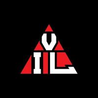 création de logo de lettre triangle vil avec forme de triangle. monogramme de conception de logo triangle vil. modèle de logo vectoriel triangle vil avec couleur rouge. vil logo triangulaire logo simple, élégant et luxueux.