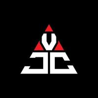 création de logo de lettre triangle vjc avec forme de triangle. monogramme de conception de logo triangle vjc. modèle de logo vectoriel triangle vjc avec couleur rouge. logo triangulaire vjc logo simple, élégant et luxueux.