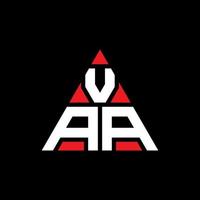 création de logo de lettre triangle vaa avec forme de triangle. monogramme de conception de logo triangle vaa. modèle de logo vectoriel triangle vaa avec couleur rouge. vaa logo triangulaire logo simple, élégant et luxueux.