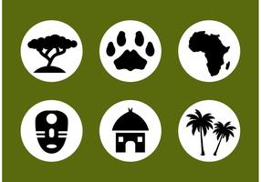 Ensemble d'icônes vectorielles africaines vecteur
