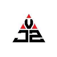 création de logo de lettre triangle vjz avec forme de triangle. monogramme de conception de logo triangle vjz. modèle de logo vectoriel triangle vjz avec couleur rouge. logo triangulaire vjz logo simple, élégant et luxueux.