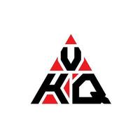 création de logo de lettre triangle vkq avec forme de triangle. monogramme de conception de logo triangle vkq. modèle de logo vectoriel triangle vkq avec couleur rouge. logo triangulaire vkq logo simple, élégant et luxueux.