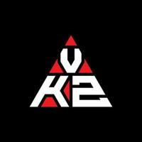 création de logo de lettre triangle vkz avec forme de triangle. monogramme de conception de logo triangle vkz. modèle de logo vectoriel triangle vkz avec couleur rouge. logo triangulaire vkz logo simple, élégant et luxueux.