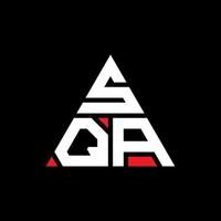 création de logo de lettre triangle sqa avec forme de triangle. monogramme de conception de logo triangle sqa. modèle de logo vectoriel triangle sqa avec couleur rouge. logo triangulaire sqa logo simple, élégant et luxueux.