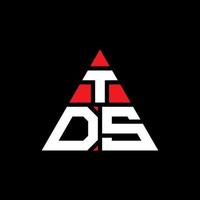 création de logo de lettre triangle tds avec forme de triangle. monogramme de conception de logo triangle tds. modèle de logo vectoriel triangle tds avec couleur rouge. logo triangulaire tds logo simple, élégant et luxueux.