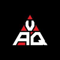 création de logo de lettre triangle vaq avec forme de triangle. monogramme de conception de logo triangle vaq. modèle de logo vectoriel triangle vaq avec couleur rouge. logo triangulaire vaq logo simple, élégant et luxueux.