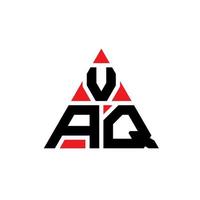 création de logo de lettre triangle vaq avec forme de triangle. monogramme de conception de logo triangle vaq. modèle de logo vectoriel triangle vaq avec couleur rouge. logo triangulaire vaq logo simple, élégant et luxueux.