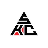 création de logo de lettre triangle skc avec forme de triangle. monogramme de conception de logo triangle skc. modèle de logo vectoriel triangle skc avec couleur rouge. logo triangulaire skc logo simple, élégant et luxueux.