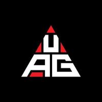 création de logo de lettre triangle uag avec forme de triangle. monogramme de conception de logo triangle uag. modèle de logo vectoriel triangle uag avec couleur rouge. logo triangulaire uag logo simple, élégant et luxueux.